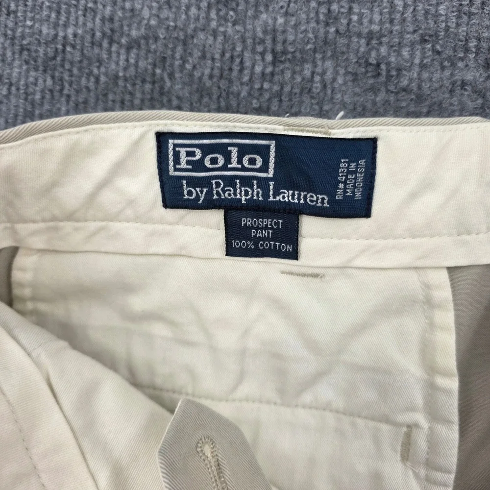 Polo Ralph Lauren Prospect Pant Mens 34x30 Tan Khaki Cotton Straight Chino